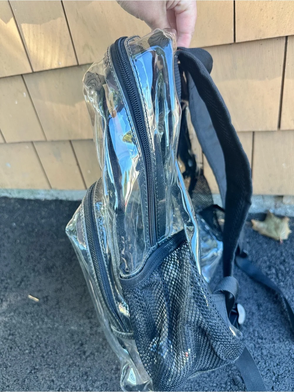 Clear Backpack with Black Trim
